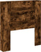 vidaXL - Hoofdbordkast - met - LED - 100x16,5x103,5 - cm - gerookt - eikenkleurig