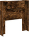 vidaXL - Hoofdbordkast - met - LED - 100x16,5x103,5 - cm - gerookt - eikenkleurig