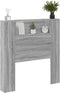 vidaXL - Hoofdbordkast - met - LED - 100x16,5x103,5 - cm - grijs - sonoma
