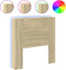 vidaXL - Hoofdbordkast - met - LED - 100x16,5x103,5 - cm - sonoma - eikenkleurig