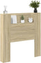 vidaXL - Hoofdbordkast - met - LED - 100x16,5x103,5 - cm - sonoma - eikenkleurig