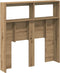 vidaXL - Hoofdbordkast - met - LED - 100x17x102 - cm - artisan - eikenkleurig