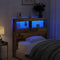 vidaXL - Hoofdbordkast - met - LED - 100x17x102 - cm - oud - hout