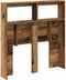 vidaXL - Hoofdbordkast - met - LED - 100x17x102 - cm - oud - hout