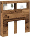 vidaXL - Hoofdbordkast - met - LED - 100x17x102 - cm - oud - hout