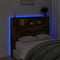 vidaXL - Hoofdbordkast - met - LED - 120x16,5x103,5 - cm - gerookt - eikenkleurig