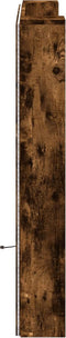 vidaXL - Hoofdbordkast - met - LED - 120x16,5x103,5 - cm - gerookt - eikenkleurig