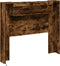 vidaXL - Hoofdbordkast - met - LED - 120x16,5x103,5 - cm - gerookt - eikenkleurig