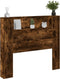 vidaXL - Hoofdbordkast - met - LED - 120x16,5x103,5 - cm - gerookt - eikenkleurig