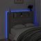 vidaXL - Hoofdbordkast - met - LED - 120x16,5x103,5 - cm - grijs - sonoma