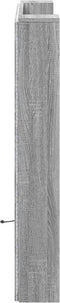 vidaXL - Hoofdbordkast - met - LED - 120x16,5x103,5 - cm - grijs - sonoma