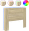 vidaXL - Hoofdbordkast - met - LED - 120x16,5x103,5 - cm - sonoma - eikenkleurig