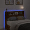 vidaXL - Hoofdbordkast - met - LED - 140x16,5x103,5 - cm - gerookt - eikenkleurig