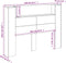 vidaXL - Hoofdbordkast - met - LED - 140x16,5x103,5 - cm - gerookt - eikenkleurig