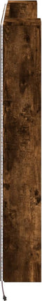 vidaXL - Hoofdbordkast - met - LED - 140x16,5x103,5 - cm - gerookt - eikenkleurig