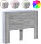 vidaXL - Hoofdbordkast - met - LED - 140x16,5x103,5 - cm - grijs - sonoma