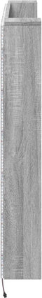 vidaXL - Hoofdbordkast - met - LED - 140x16,5x103,5 - cm - grijs - sonoma