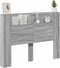 vidaXL - Hoofdbordkast - met - LED - 140x16,5x103,5 - cm - grijs - sonoma