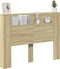 vidaXL - Hoofdbordkast - met - LED - 140x16,5x103,5 - cm - sonoma - eikenkleurig
