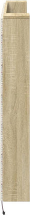 vidaXL - Hoofdbordkast - met - LED - 140x16,5x103,5 - cm - sonoma - eikenkleurig