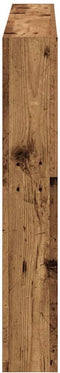 vidaXL - Hoofdbordkast - met - LED - 140x17x102 - cm - oud - hout
