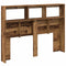 vidaXL - Hoofdbordkast - met - LED - 140x17x102 - cm - oud - hout
