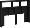 vidaXL - Hoofdbordkast - met - LED - 140x17x102 - cm - zwart - eikenkleurig
