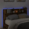 vidaXL - Hoofdbordkast - met - LED - 160x16,5x103,5 - cm - gerookt - eikenkleurig