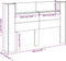 vidaXL - Hoofdbordkast - met - LED - 160x16,5x103,5 - cm - gerookt - eikenkleurig