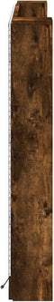 vidaXL - Hoofdbordkast - met - LED - 160x16,5x103,5 - cm - gerookt - eikenkleurig