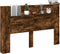vidaXL - Hoofdbordkast - met - LED - 160x16,5x103,5 - cm - gerookt - eikenkleurig