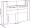 vidaXL - Hoofdbordkast - met - LED - 160x16,5x103,5 - cm - grijs - sonoma - eikenkleur
