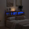 vidaXL - Hoofdbordkast - met - LED - 160x17x102 - cm - oud - hout