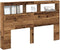 vidaXL - Hoofdbordkast - met - LED - 160x17x102 - cm - oud - hout