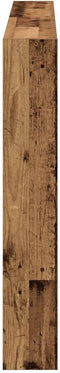 vidaXL - Hoofdbordkast - met - LED - 160x17x102 - cm - oud - hout
