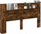 vidaXL - Hoofdbordkast - met - LED - 180x16,5x103,5 - cm - gerookt - eikenkleurig