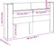 vidaXL - Hoofdbordkast - met - LED - 180x16,5x103,5 - cm - gerookt - eikenkleurig
