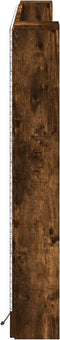 vidaXL - Hoofdbordkast - met - LED - 180x16,5x103,5 - cm - gerookt - eikenkleurig