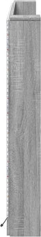 vidaXL - Hoofdbordkast - met - LED - 180x16,5x103,5 - cm - grijs - sonoma