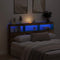 vidaXL - Hoofdbordkast - met - LED - 180x17x102 - cm - oud - hout