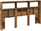 vidaXL - Hoofdbordkast - met - LED - 180x17x102 - cm - oud - hout