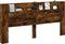vidaXL - Hoofdbordkast - met - LED - 200x16,5x103,5 - cm - gerookt - eikenkleurig
