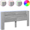 vidaXL - Hoofdbordkast - met - LED - 200x16,5x103,5 - cm - grijs - sonoma