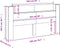 vidaXL - Hoofdbordkast - met - LED - 200x16,5x103,5 - cm - grijs - sonoma