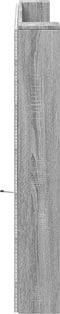 vidaXL - Hoofdbordkast - met - LED - 200x16,5x103,5 - cm - grijs - sonoma
