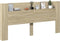 vidaXL - Hoofdbordkast - met - LED - 200x16,5x103,5 - cm - sonoma - eikenkleurig