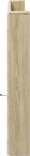 vidaXL - Hoofdbordkast - met - LED - 200x16,5x103,5 - cm - sonoma - eikenkleurig