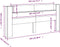 vidaXL - Hoofdbordkast - met - LED - 220x16,5x103,5 - cm - gerookt - eikenkleurig