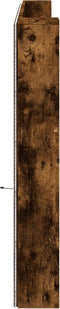 vidaXL - Hoofdbordkast - met - LED - 220x16,5x103,5 - cm - gerookt - eikenkleurig