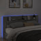 vidaXL - Hoofdbordkast - met - LED - 220x16,5x103,5 - cm - grijs - sonoma - eikenkleur
